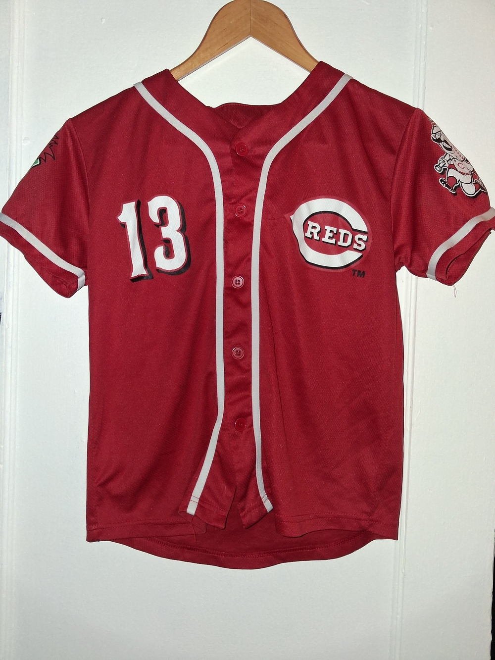 Youth Cincinnati Reds Button-Up Baseball Jersey